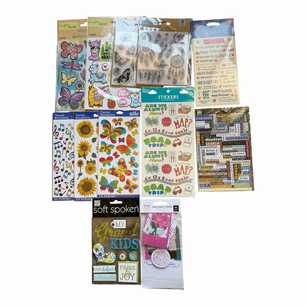 New Scrapbook Sticker & Embellishment Bundle NIP Butterflies Stamps Craft Lot